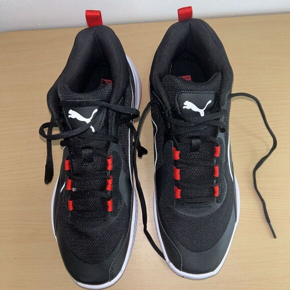 Puma Playmaker Pro Basketball Men's Shoes Black Red White Size 10 - Picture 3 of 7